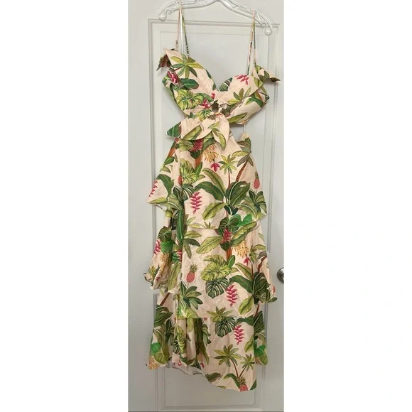 Farm Rio Sand Fruit Maxi Dress - Size L - Picture 4 of 7
